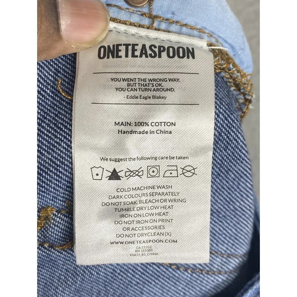 Man x One Teaspoon Mens‎ Mr Classic Rigid Classic Straight Leg Jeans Size 31R